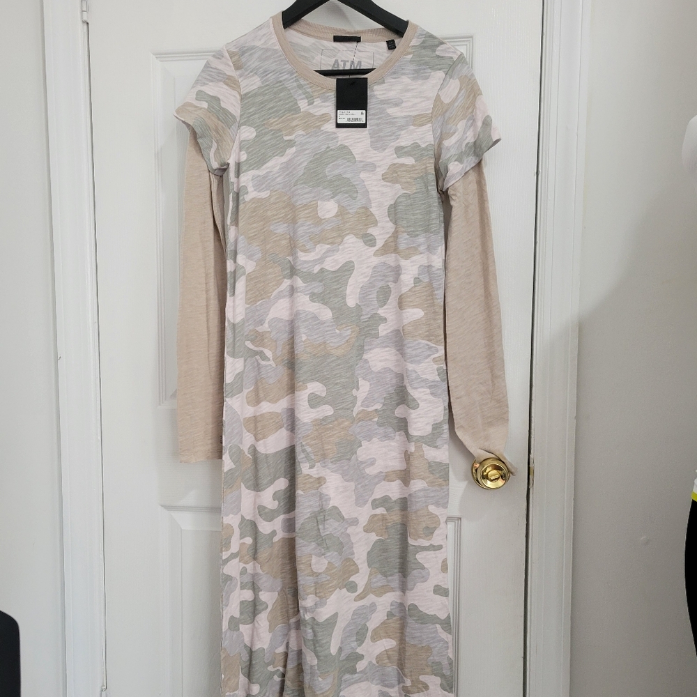ATM Anthony Thomas Melillo Cream Gray Midi Pencil Skirt - Picture 2 of 11